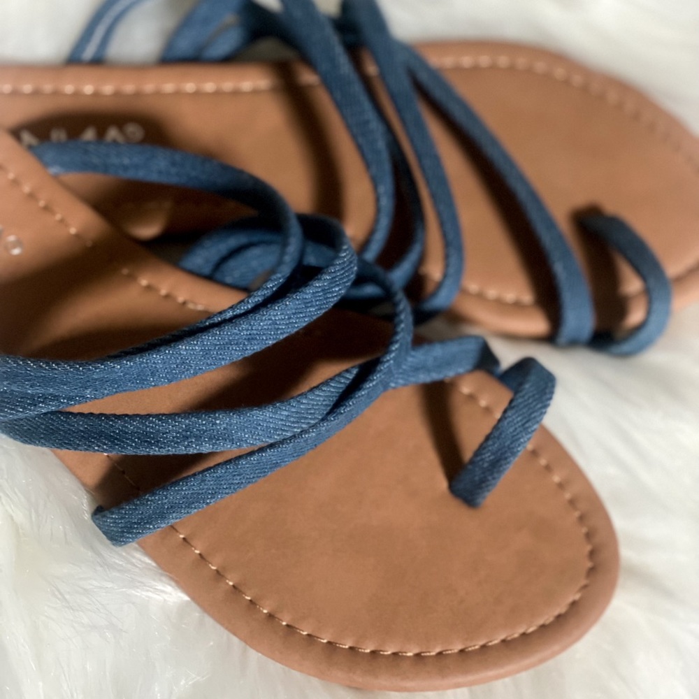 Denim Fabric Sandal New without box